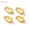 2/4pcs/lot 18K Gold Plated Brass Lobster Clasp Connector,Clasps For Jewelry,DIY Necklace Bracelets Making,Jewelry Accessories