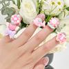 Non-Toxic 36Pcs Kids Cute Princess Rings Resin Cartoon Jewelry Flower Shape Ring Set Creative Accessories Toys For Children Birthday Gifts