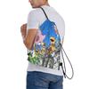 Custom D-Digimons Drawstring Bags for Shopping Yoga Backpacks Men Women Cartoon Sports Gym Sackpack