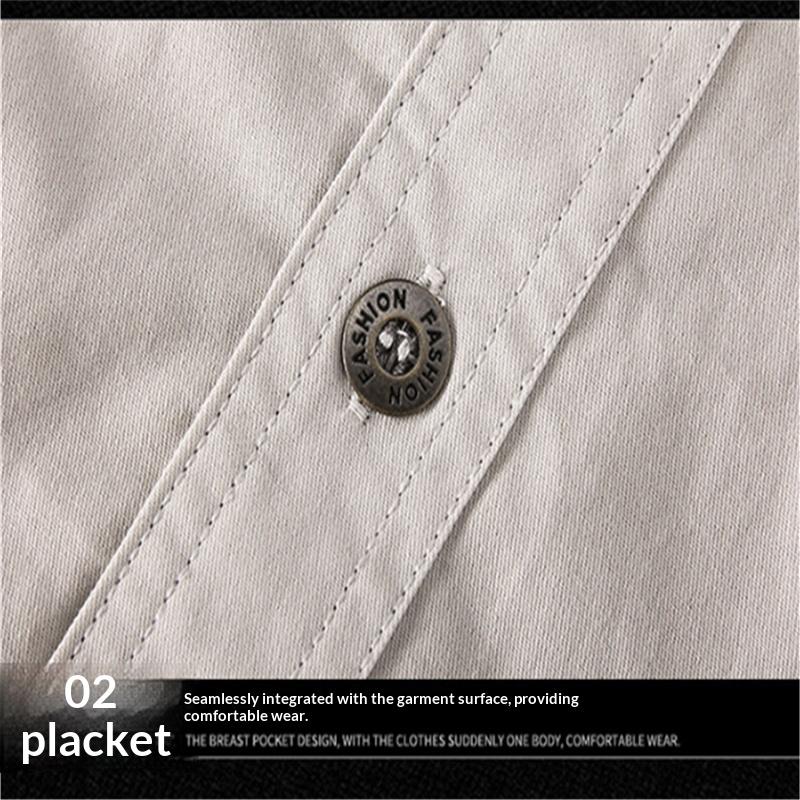 Men'S Spring And Autumn Shirts, Men'S Long-Sleeve Cotton Work Shirts, Men'S Loose Casual Spring Jackets, Men'S Tops