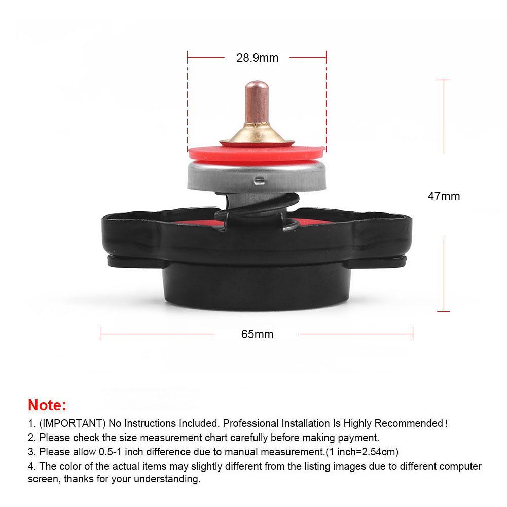 1.8 Bar High Pressure Radiator Cap 25.6psi with Temperature Gauge for Honda Ranger Husqvarna Motorcycle Dirt Bike ATV Models
