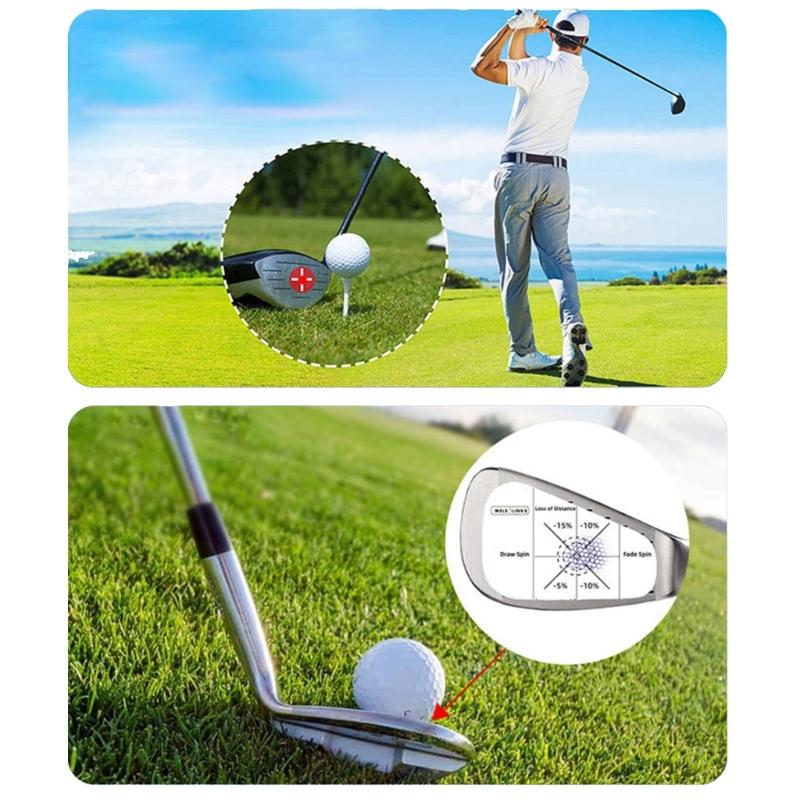 Golf Impact Tape Self-Teaching Sweet Spots and Consistency Analysis Golf Club Face Stickers Training Aids for Golfer