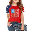 Kids Independence Day T-Shirt USA Print Short Sleeve Casual Crew Neck Top Patriotic Graphic Tee for Boys Girls Summer Wear