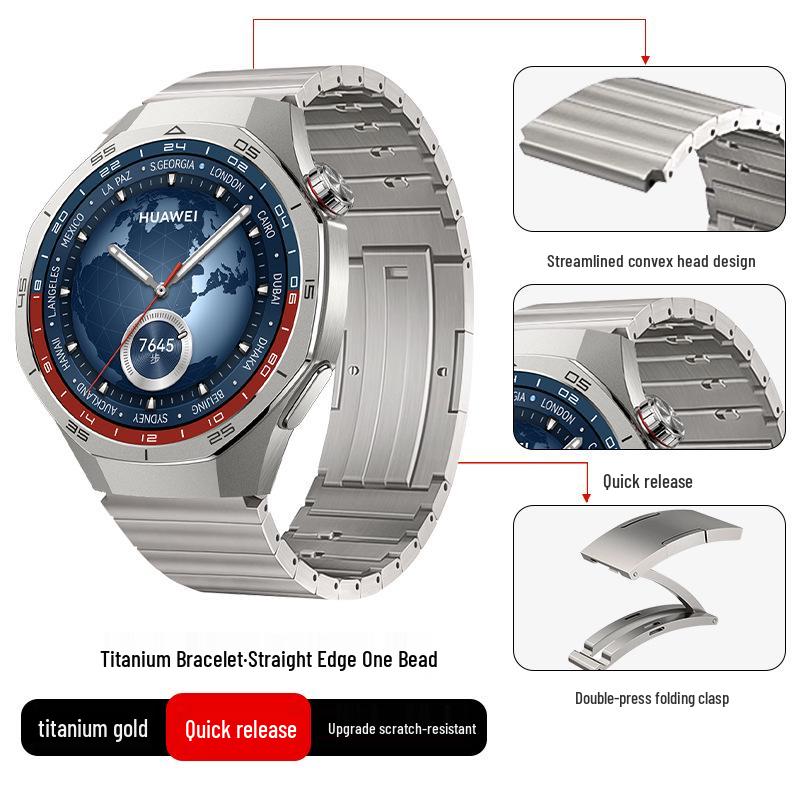 Titanium Alloy Strap for Huawei GT5/Pro GT4/Watch5/4/6 - Business Style Watch Band