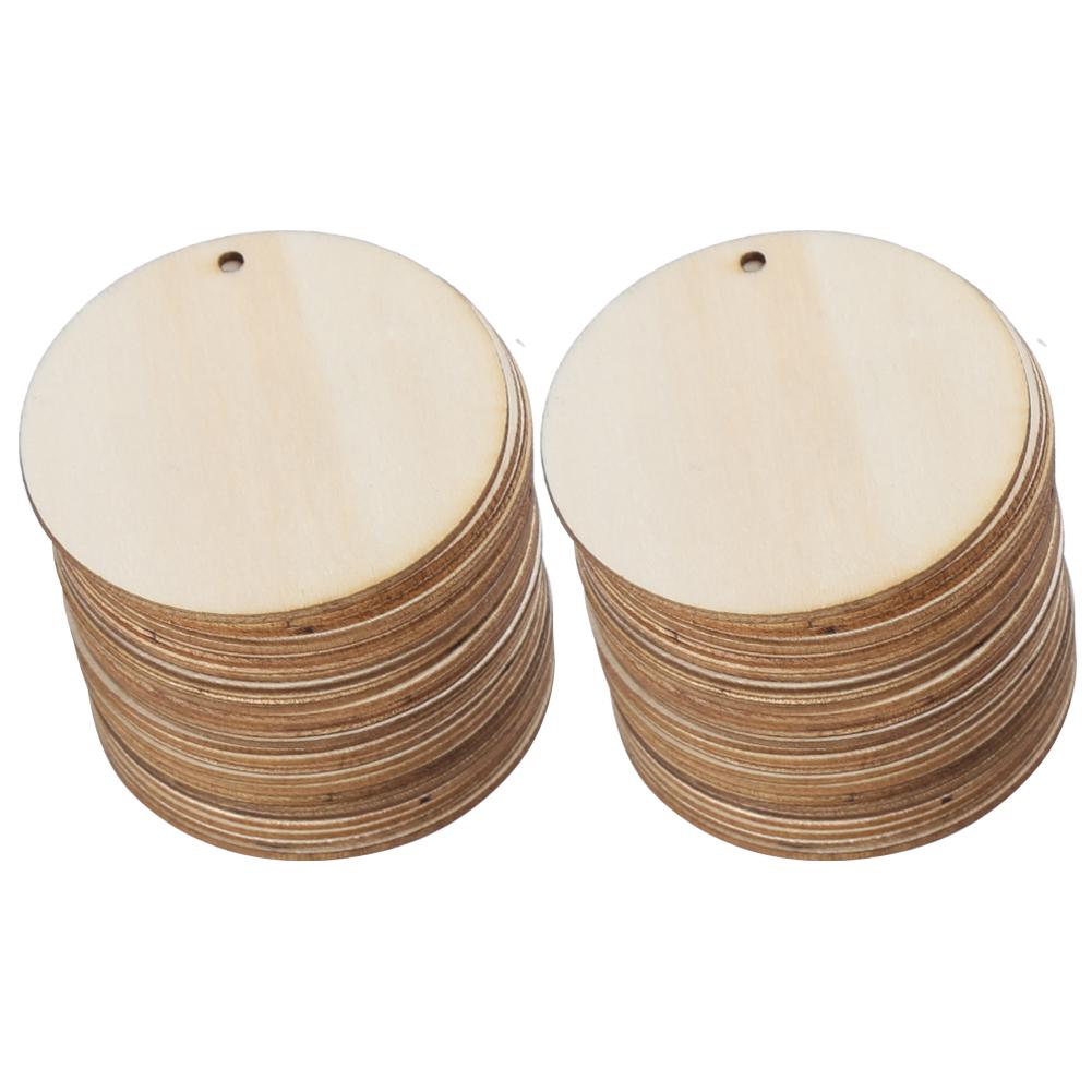 50PCS Simple Fashion Style Wooden Earrings Pendant DIY Hollow Jewelry Craft Making Accessories