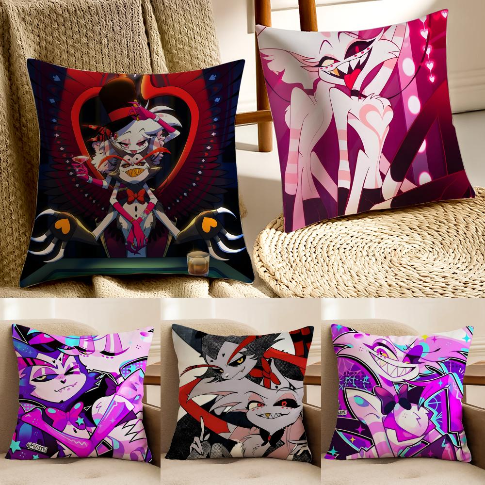 animation dark HHazbin HotelS Cushion Cover Pillowcase Antidustmite living Room Sofa Decor Cushion Room