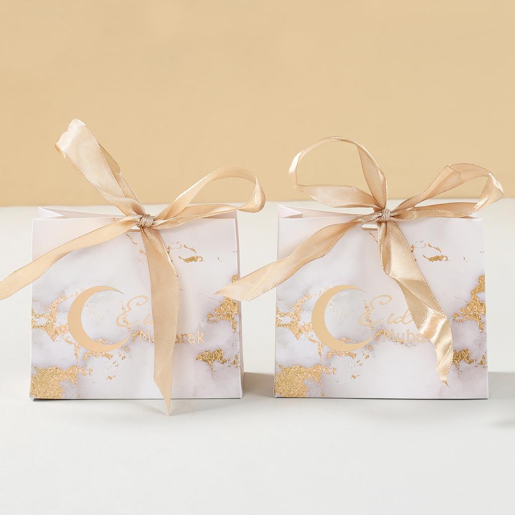 Ramadan Kareem Gift Packing Boxes 2025 Eid Mubarak Ramadan Decoration for Home Eid Al Adha Islamic Muslim Party Decor Candy Box