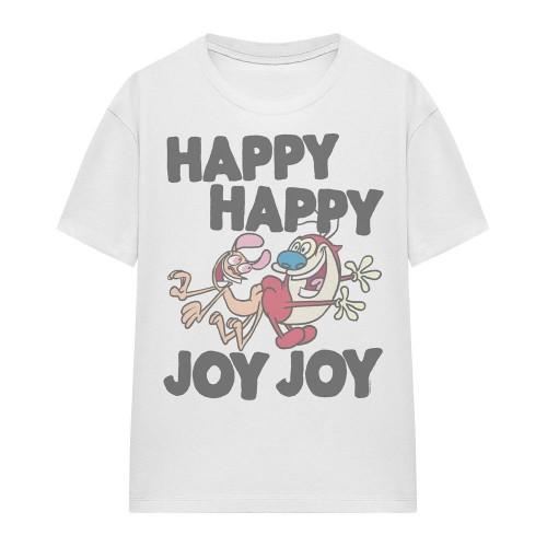 Ren & Stimpy Unisex Adult Happy Happy Joy Joy T-Shirt