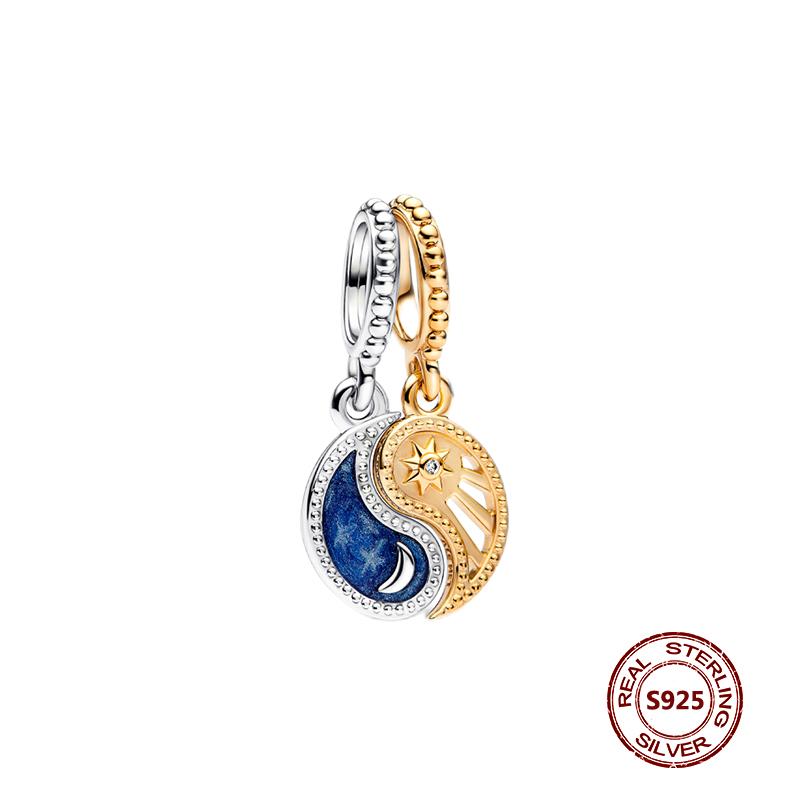 Charms camaleonte adatti a braccialetti originali alla moda in argento 925 con zircone, perlina a forma di polpo e tartaruga, ciondolo a forma di farfalla e lucciola, fai da te per realizzare gioielli