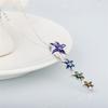 Japanese and Korean Popular Multicoloured Flower Pendants with Zircon Enchasing Glue Elegant Temperament Womens Necklace