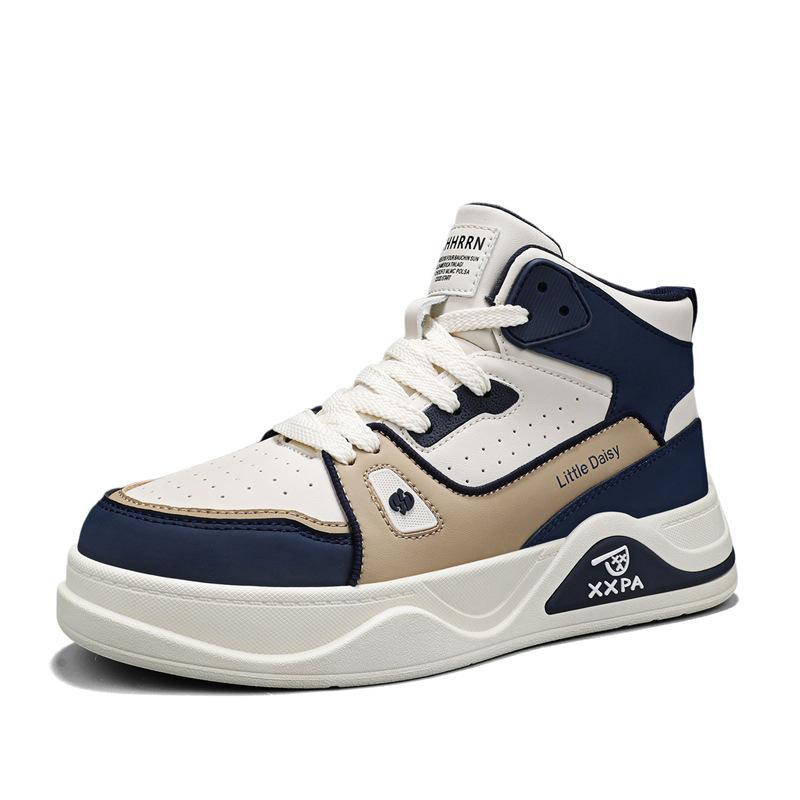 Vier Jahreszeiten Neue High-Top Board Schuhe Jugend Dicke Sohle Höhensteigernd Farbpassend Freizeit Schuhe Große Größe Outdoor Sport