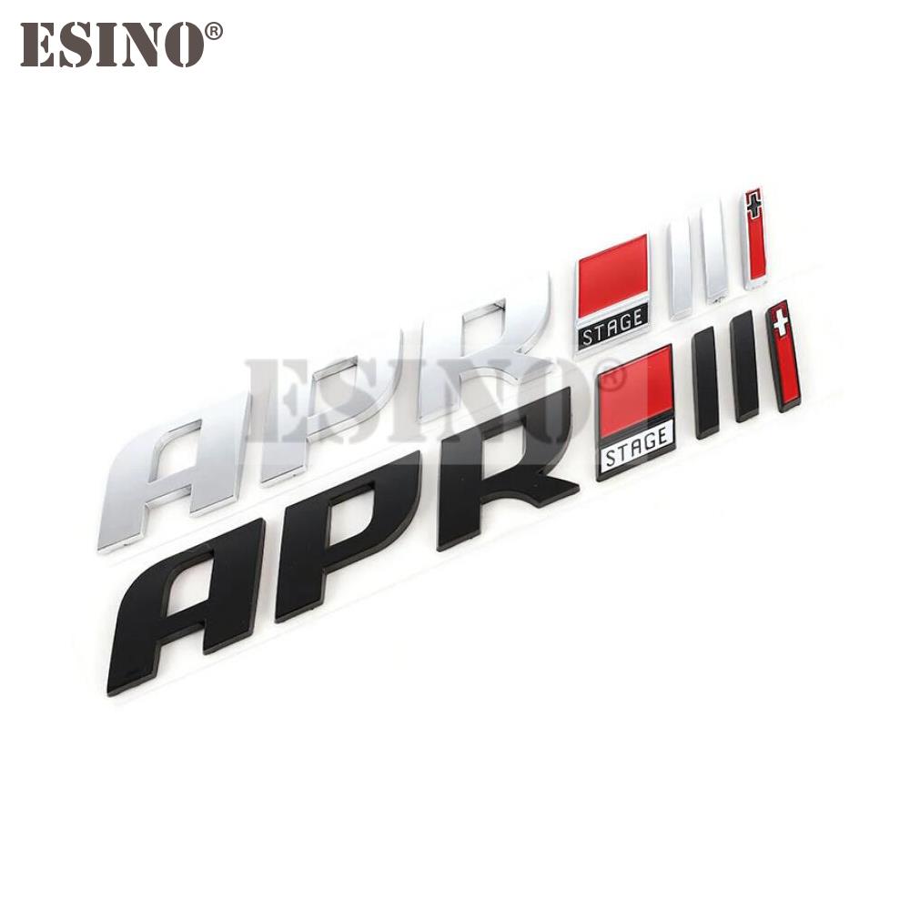 3D APR Logo Car Stickers Auto Badge Emblem Decal for APR Stage Logo For A4 A5 S4 S5 RS4 RS5 RS6 Q5 S5 Golf GTI R Scirocco R20
