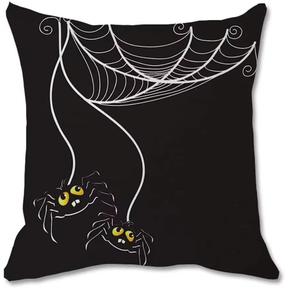 

Хэллоуин Ужас Тыква Летучая мышь Паутина Принт Наволочка Домашняя Гостиная Диван Украшение Квадратная Наволочка 40x40cm жёлтый