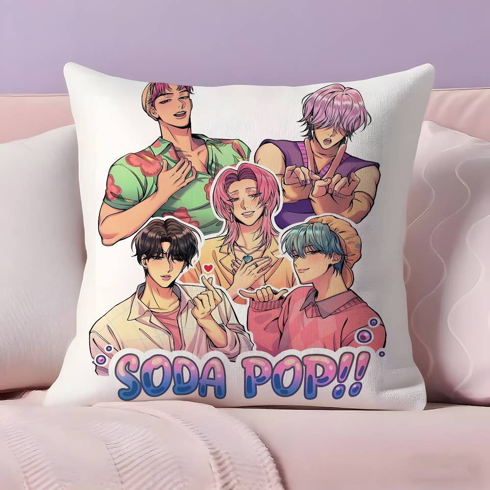 

Hot KPop S-Saja Boys Pillow Case Pillowcase Ultra Soft Skin Friendly Fabric Cloud Like Comfort & Concealed Zipper 12x12Inch