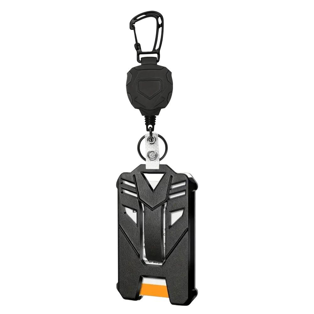 Strong Steel ID Card Holder Wire Rope Bus Card Cover Retractable Badge Reel  Outdoor Keychain