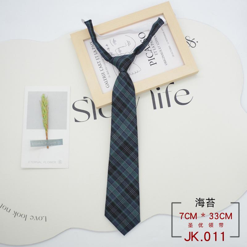 Tie Plaid Women Free Knotting Student College Style Japanese Short Uniform School Uniform Accessories Lazy