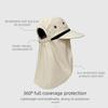 Wide Brim Fishing Hat Waterproof Full Face Coverage Hat Casual UV Protection Cap  Riding