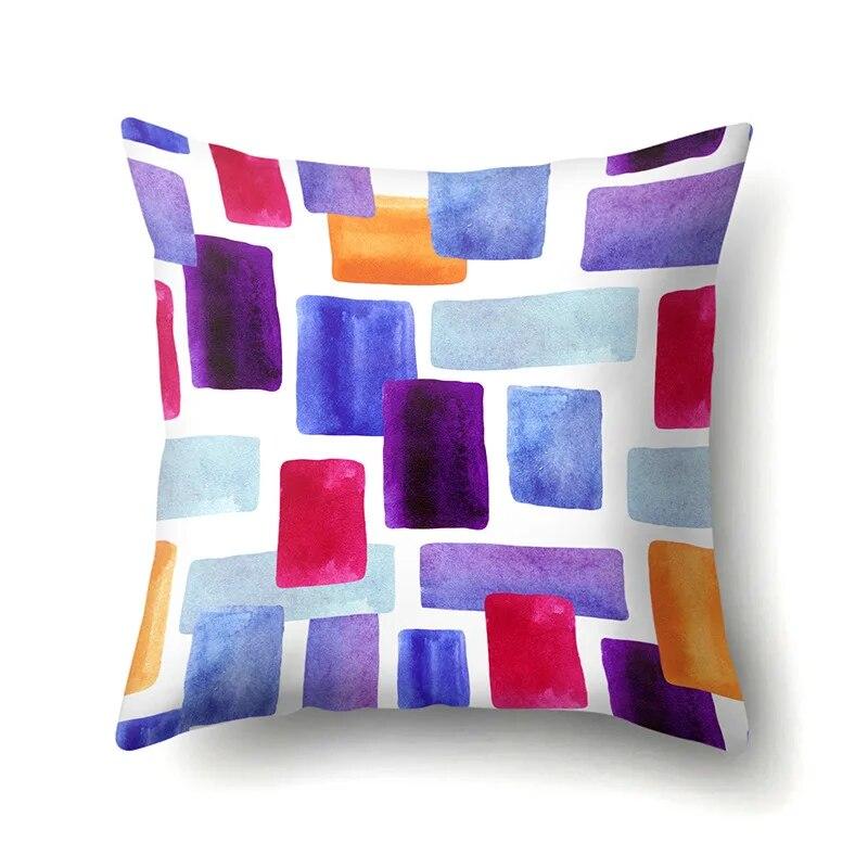 Geometric Graffiti Pillow Cover Cartoon Pattern  Lumbar  Sofa    Cushion