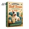 Advent Calendar for Boys Girls Everyday Bull Terrier 2026, 24 Day Christmas Countdown with Holiday Keepsake Collection Acrylic Ornaments, Decorative