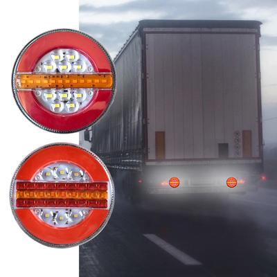 Nutzanhängerleuchten 5,3 Zoll Runde Anhänger Rückleuchten LED Rückleuchten Stopp Blinker Lampe Sicherheitszubehör Für Wohnmobil Auto LKW