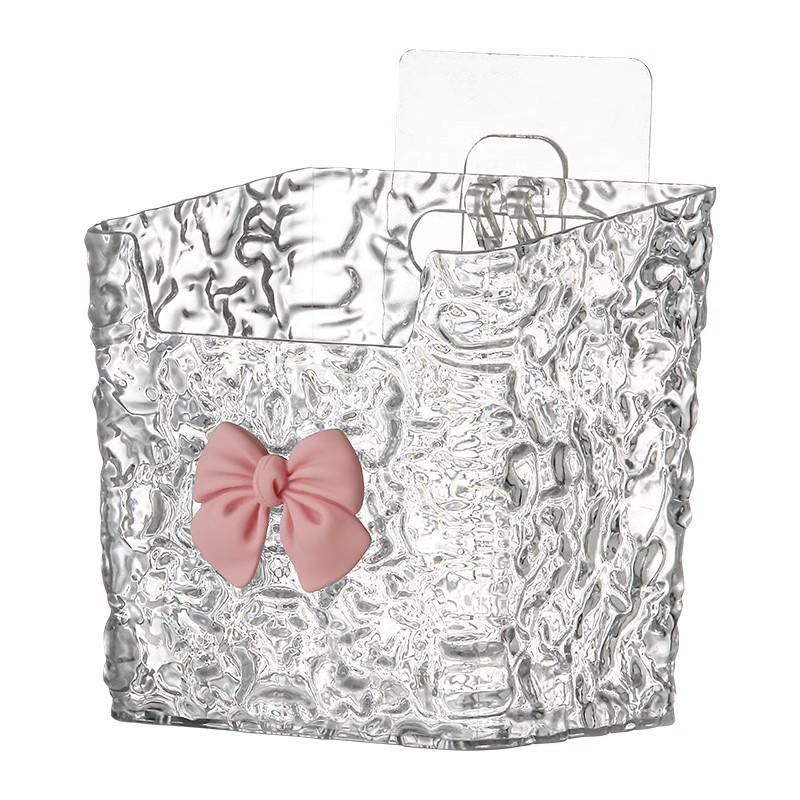 High-End Wall-Mounted Bathroom Storage Rack with Punch-Free Installation for Cosmetics and Face Towels