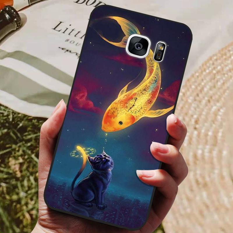 For Samsung Galaxy S7 Edge Silicone Case Cute Pattern Soft TPU Phone Cover For Samsung Galaxy S6 S7 S 7 Edge Back Cover Bumper