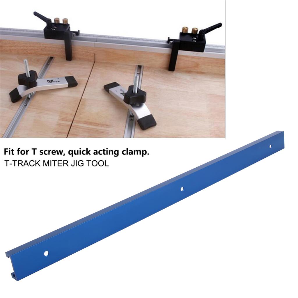 Aluminum T Track T Slot Miter Track Jig Tools for Woodworking Router Table (300mm)