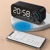 LED Digital Dual Bluetooth-compatible Bass Speaker Alarm Clock with TF AUX Music Player