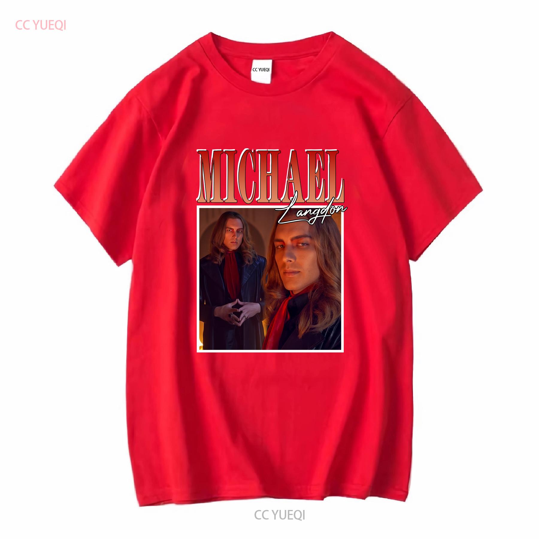 Michael Langdon Classic T Shirt Film Movie Actor long or short sleeves vintage Washed Top For Everyday Wear streetwear Unisex S