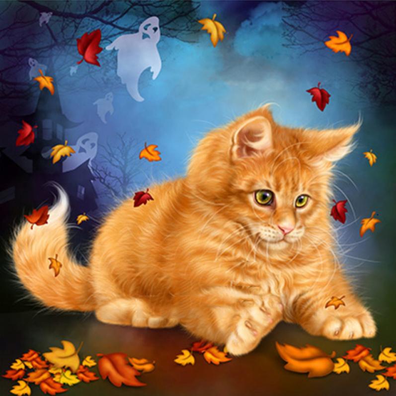 

5D DIY Алмазная картина Кошка Наборы для вышивки крестом Алмазная вышивка Животное Рукоделие Мозаика Полный квадрат Декор для дома Full Round 20x20CM