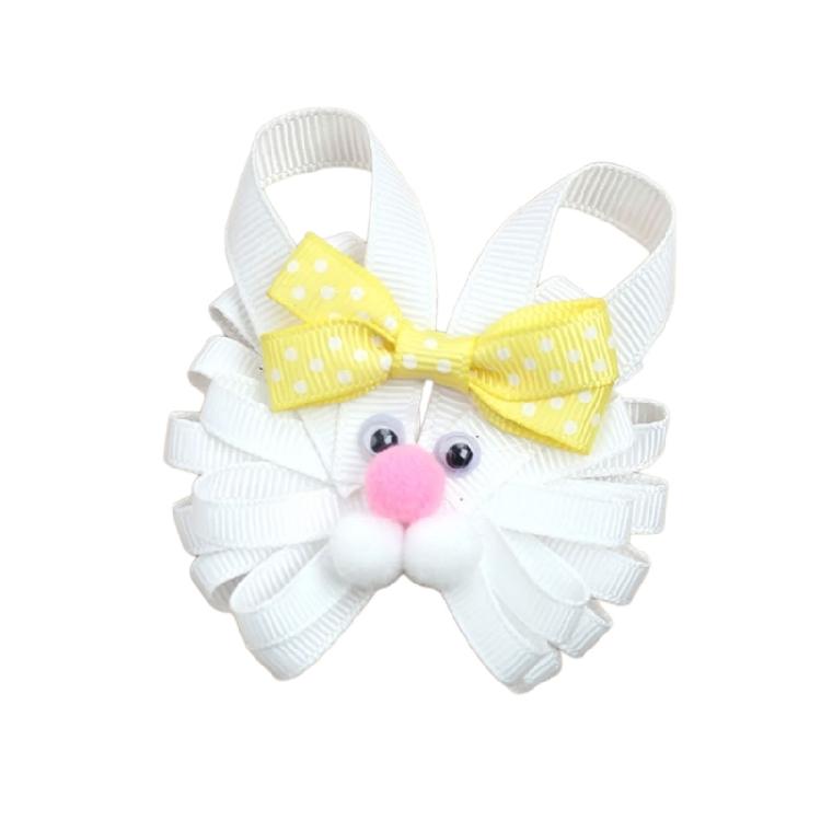 Lovely Hair Barrette Easter Festival Bunnies/Chick Hair Clip with Bowknot For Little Girl and Adult Holiday Theme Headwear