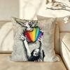 Artist BBanksy Cushion Cover Pillow Case Antidustmite Pillowcase Silky Short Plush Sofa Cushion Cover Hot