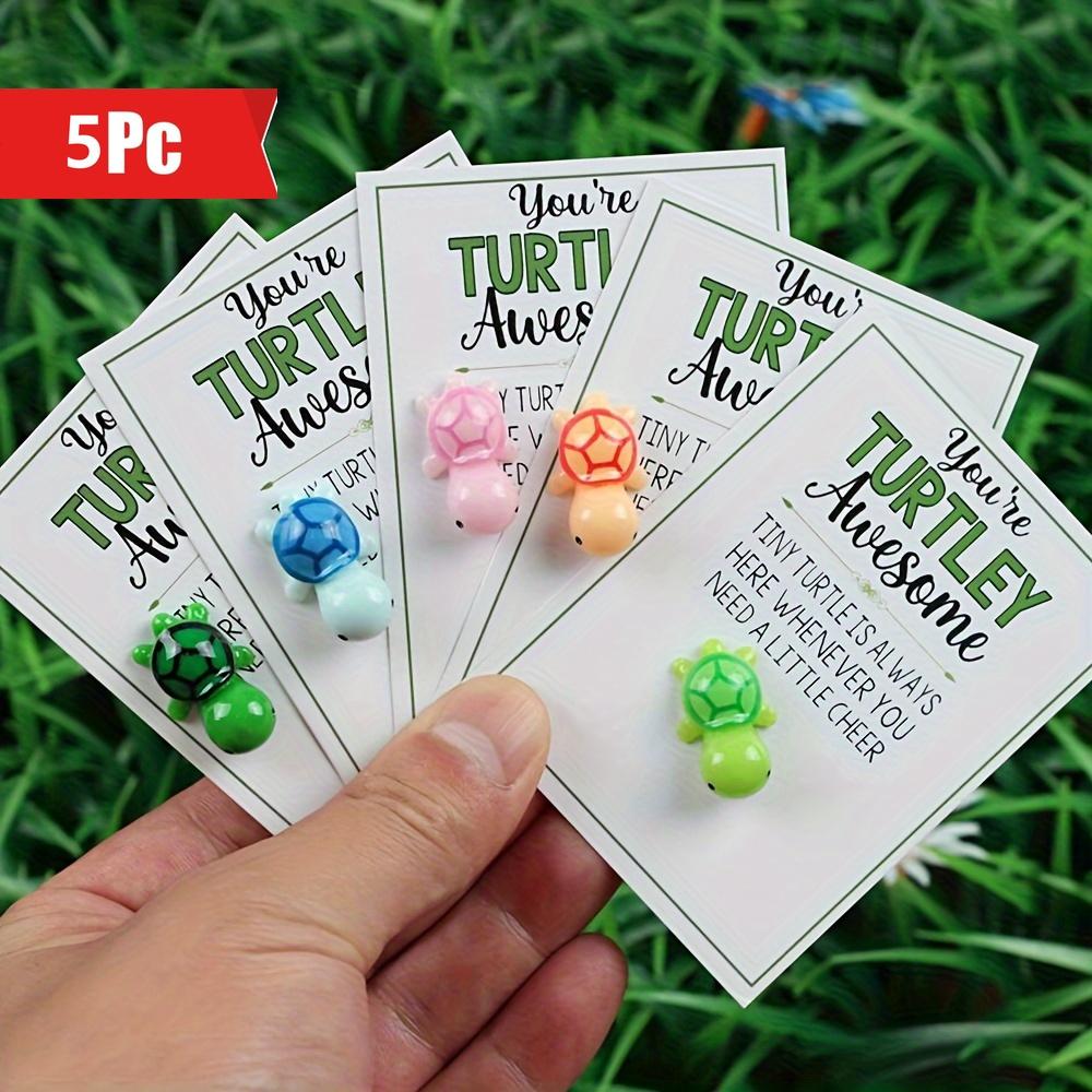 

5 Cute Turtle Talismans. Colorful good luck charms, perfect gift for teachers, students & friends. чистый