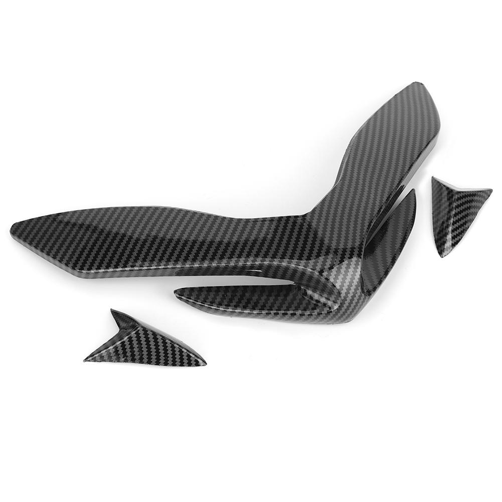 Motorcycle Front Headlight Nose Decoration Cover Protector Fits for Kawasaki Z900 2017 2019Carbon Fiber Style