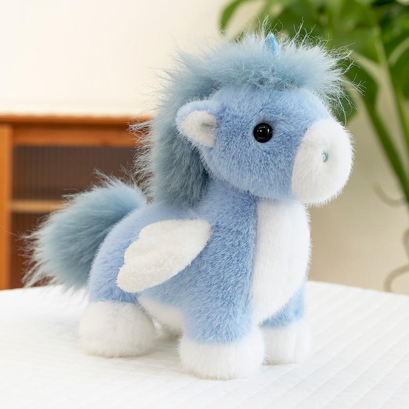 

Cute Plush Unicorn Toy Adorable Cartoon Girl Kids Bedtime Pal Gift Birthday 25cm синий