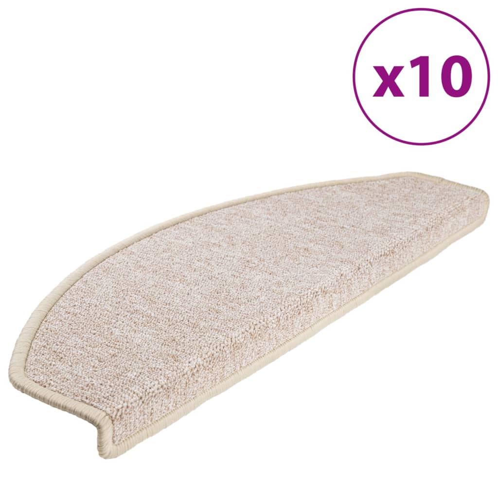 Stair Treads, 10 Pcs, 65X24X4 Cm, Taupe Color