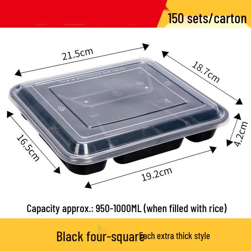 JingJingRS Multi-Compartment Disposable Meal Prep Containers