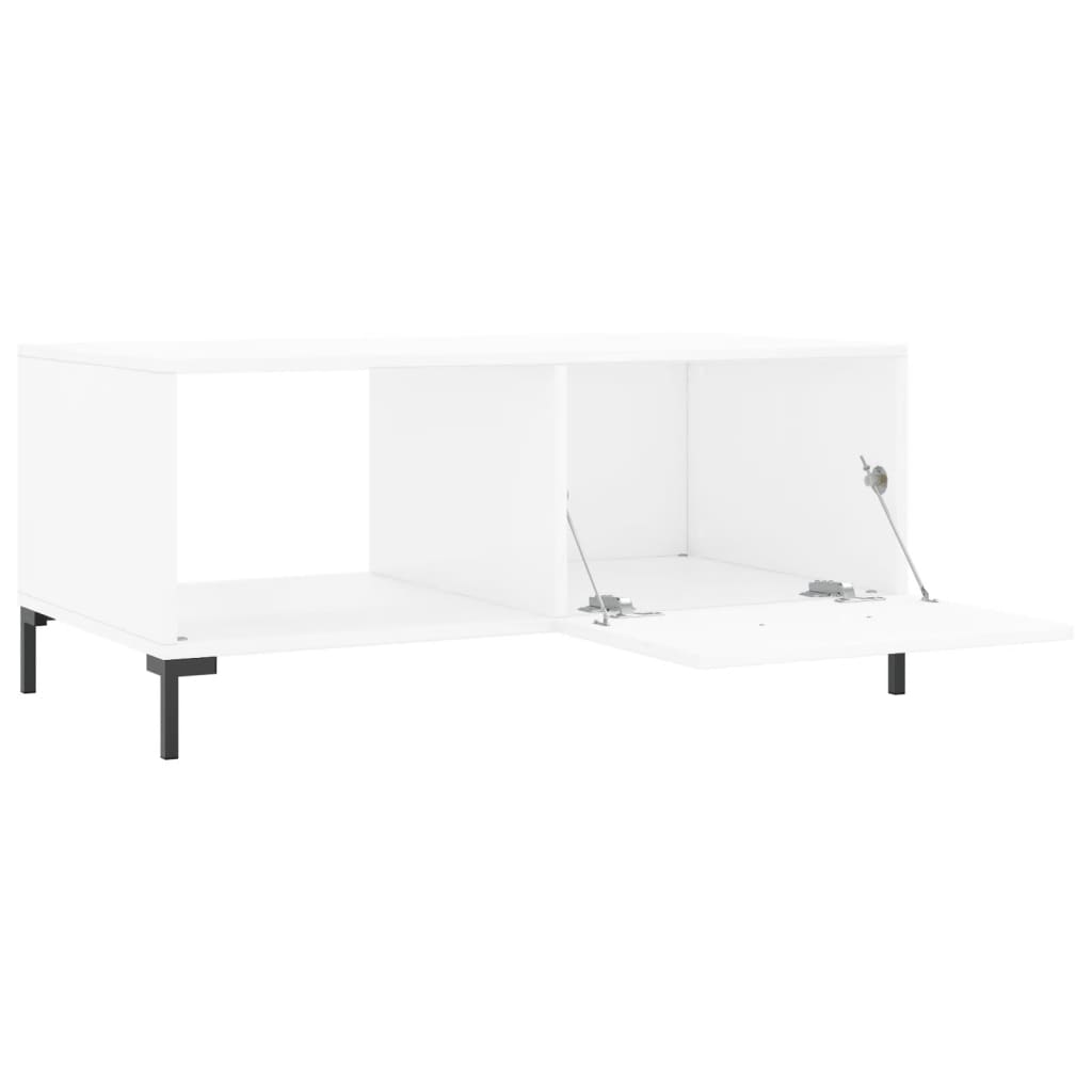  Coffee Table, White, 90x50x40 Cm, Wood-based Material