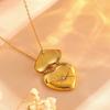 Groothandel Blikopener Liefde Frame Envelop Hart Hanger Bedel Ketting 18k Verguld 304 Roestvrij Staal Dames Delicaat Cadeau Sieraden