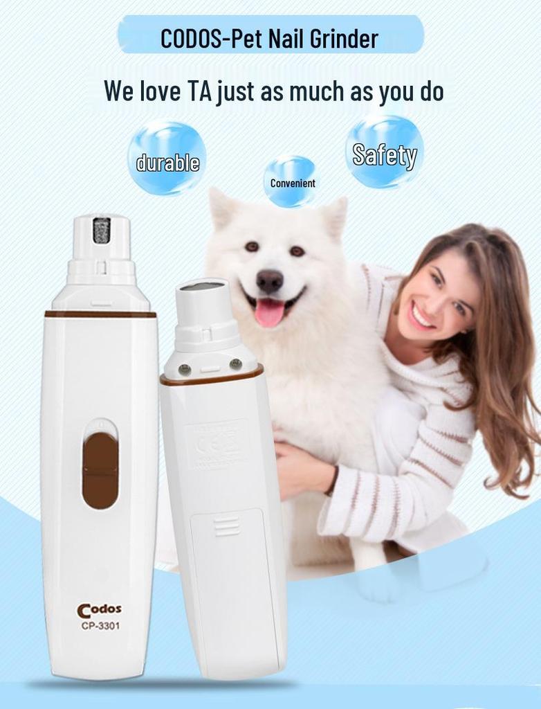Kordes Pet CP-3300 Rechargeable Electric Nail Grinder & Clippers for Dogs & Cats