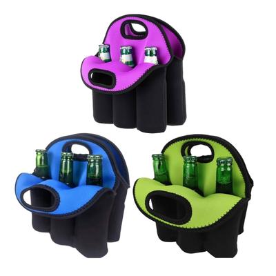 6 Pack Beer Bottle Can Insulated Beverage Carrier Beer Cooler Tote for 12oz/330ml Bottles Bottle Carrier with Handle