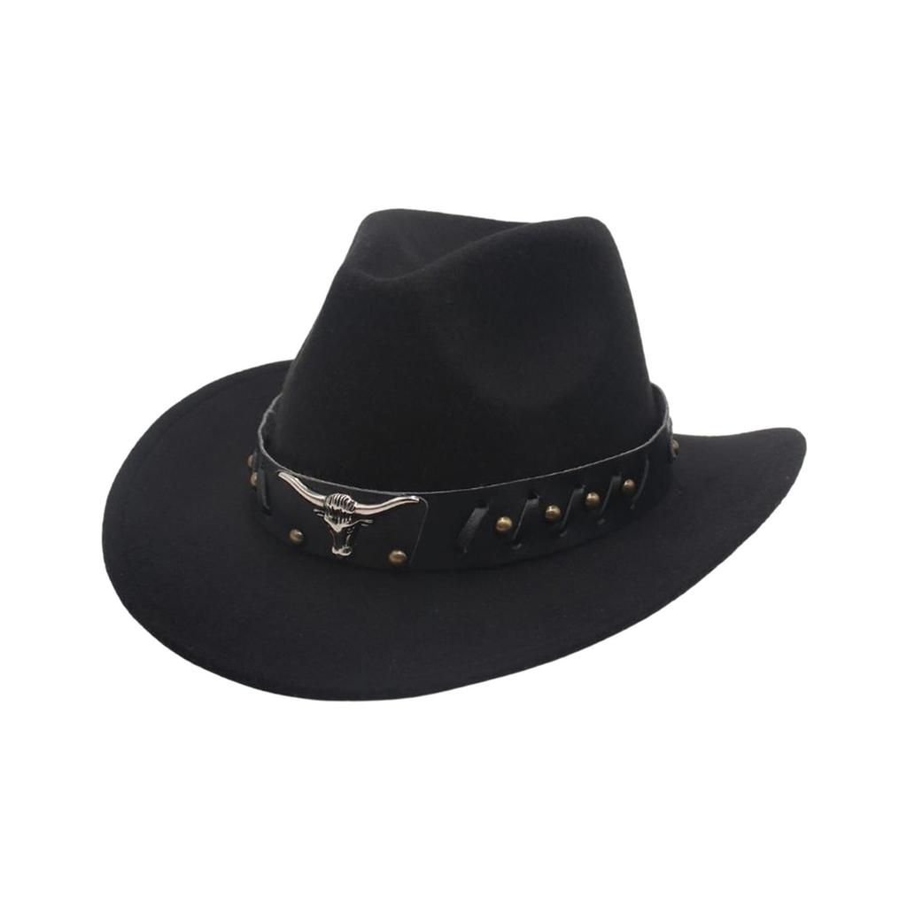 Western Cowboy Hat Women Men Decor Classic Western Cowgirl Hat Sun Protection Hat for Gift Winter Fall Party Costume Accessories