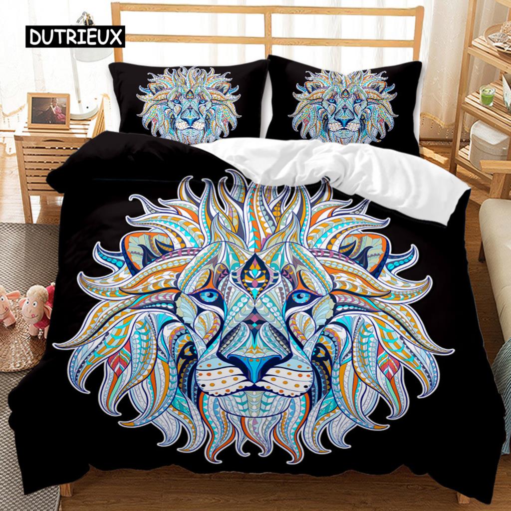 

Комплект постельного белья с изображением слона в стиле богемы, комплект постельного белья с изображением слона и мандалы для подростков и взрослых, комплект постельного белья Queen King из полиэстера EU single(135x200cm)