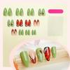 Butterfly Wing Almond Press-On Nails: 24-Piece Autumn Set