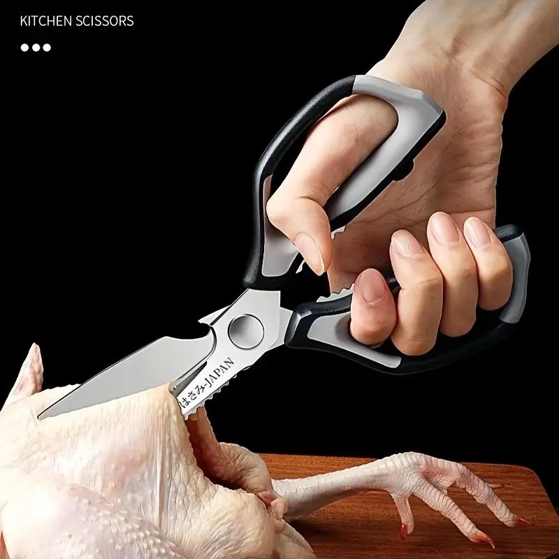 Professional Stainless Steel Kitchen Scissors: Ultra-sharp for Effortlessly Cutting Bones Meat and Vegetables5