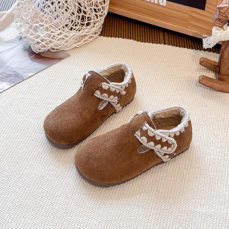 Korean Style Retro Birkenstock Soft Sole Leather Shoes for Girls - Winter 2025 Edition