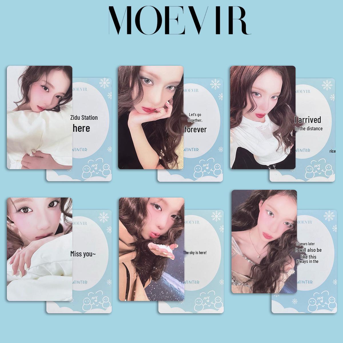 Gold Winter MOEVIR Magazine Photocards - Winter & Spring Covers: Kim Min-jeong Edition.