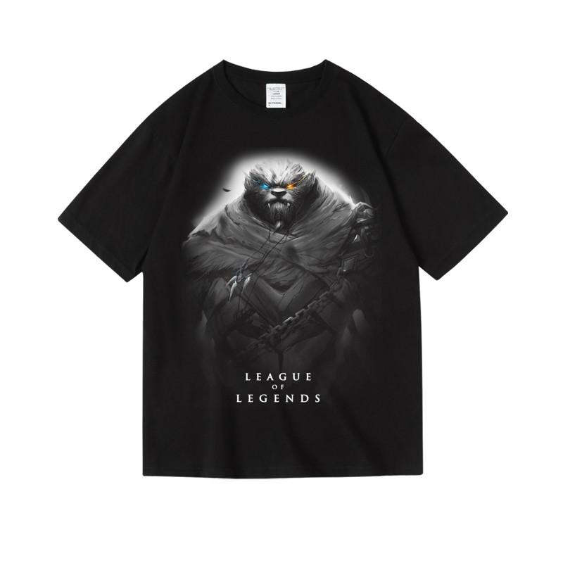 2024 Games LOL League of Legends Men's Printed Women's Cotton Crew Neck Short Sleeve Half Sleeve T-Shirt Men's Women's T-Shirt