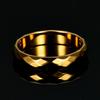 4MM Personalized Rhombus-Faceted Titanium Steel Ring for Women