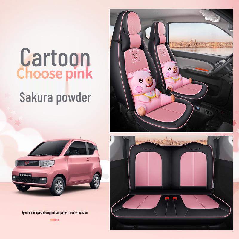 All-Season Leather Seat Cover for Wuling Hongguang MINI, Customized Fit with Original Car Texture